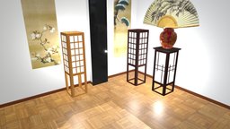 Floor lamp Japanese style lamp, floor, lighting, light