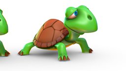 Hi-Poly Subdivision 3D Model Turtle Cartoon