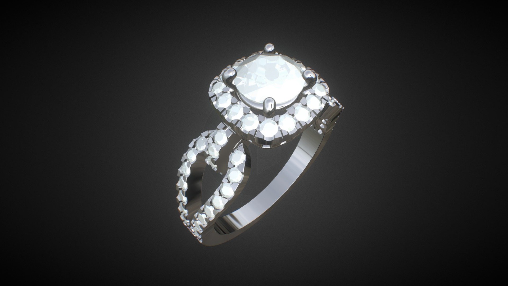 Diamond ring - 3D model by inceptum 3d model