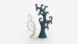 Abstract Tree Ceramic Figurine Set 06 v1 tree, toy, set, figure, porcelain, ceramic, figurine, souvenir, decor, statue, symbolic, 3d, art, pbr, design, decoration, abstract, sculpture
