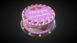 Birthday Cake cake, birthday, cresshead, 3dsmaxpublisher