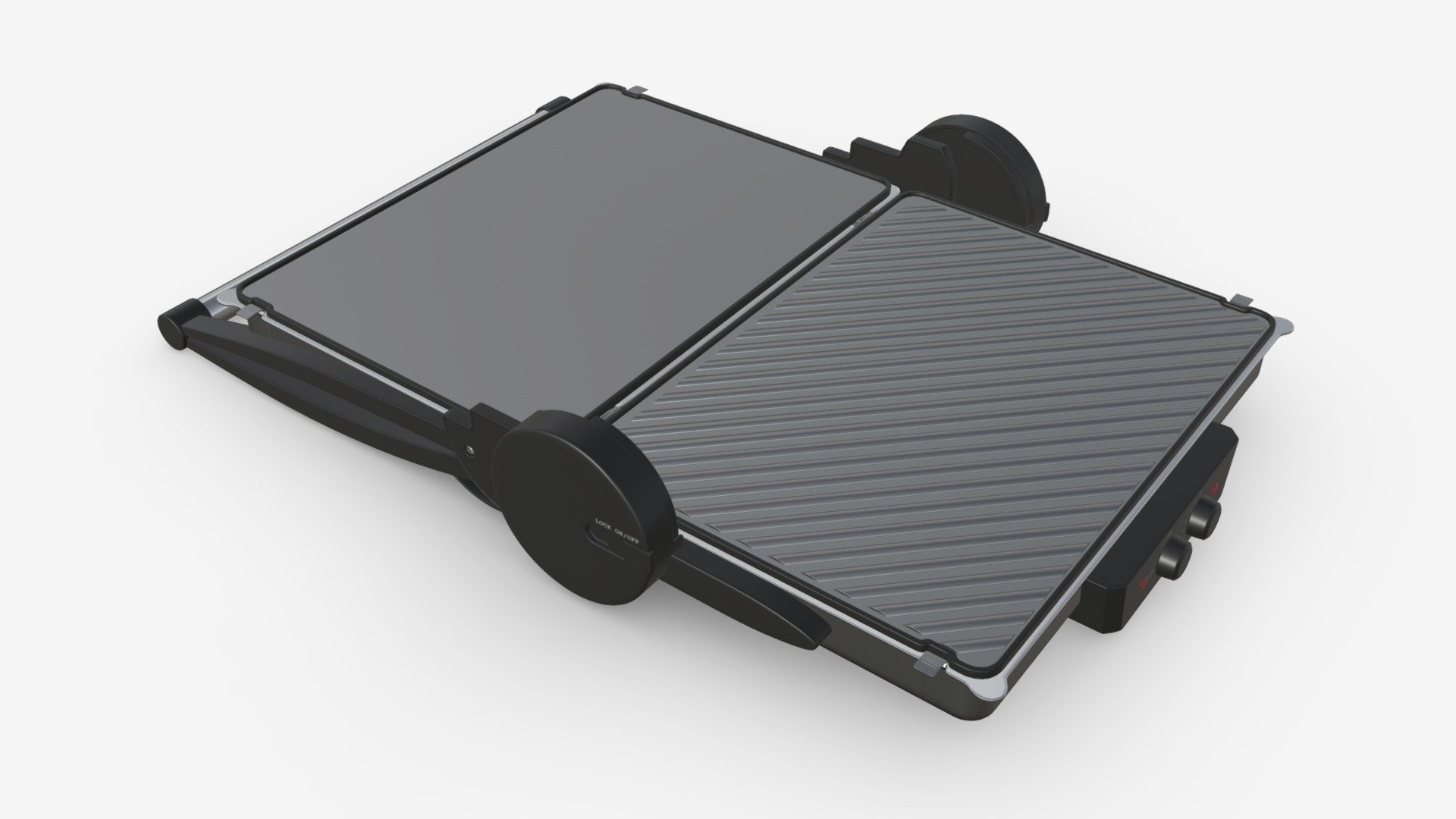 Electric tabletop grill open - Buy Royalty Free 3D model by HQ3DMOD (@AivisAstics) 3d model