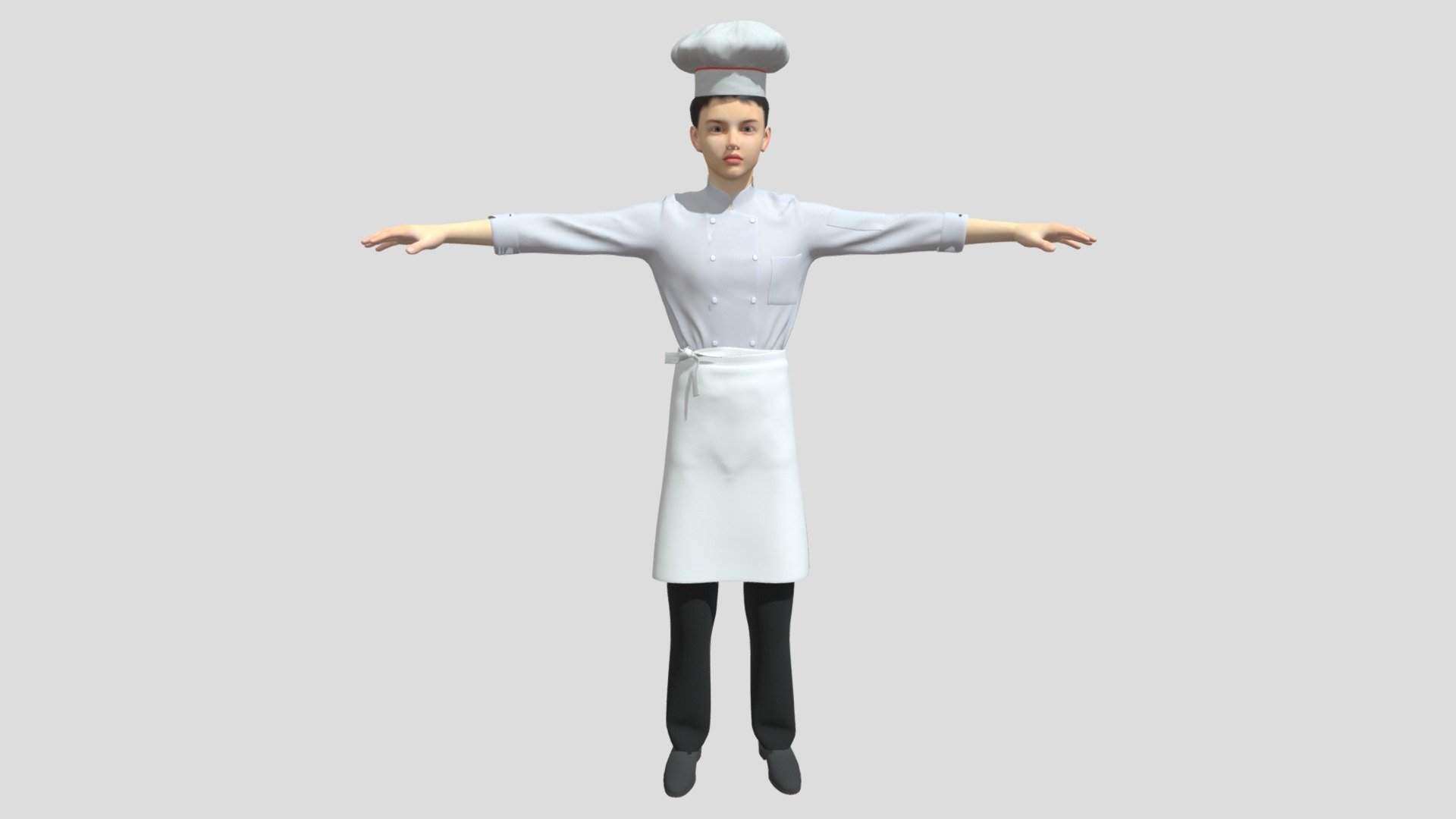 Chef 3D model is a high quality, photo real model that will enhance detail and realism to any of your game projects or commercials. The model has a fully textured, detailed design that allows for close-up renders 3d model
