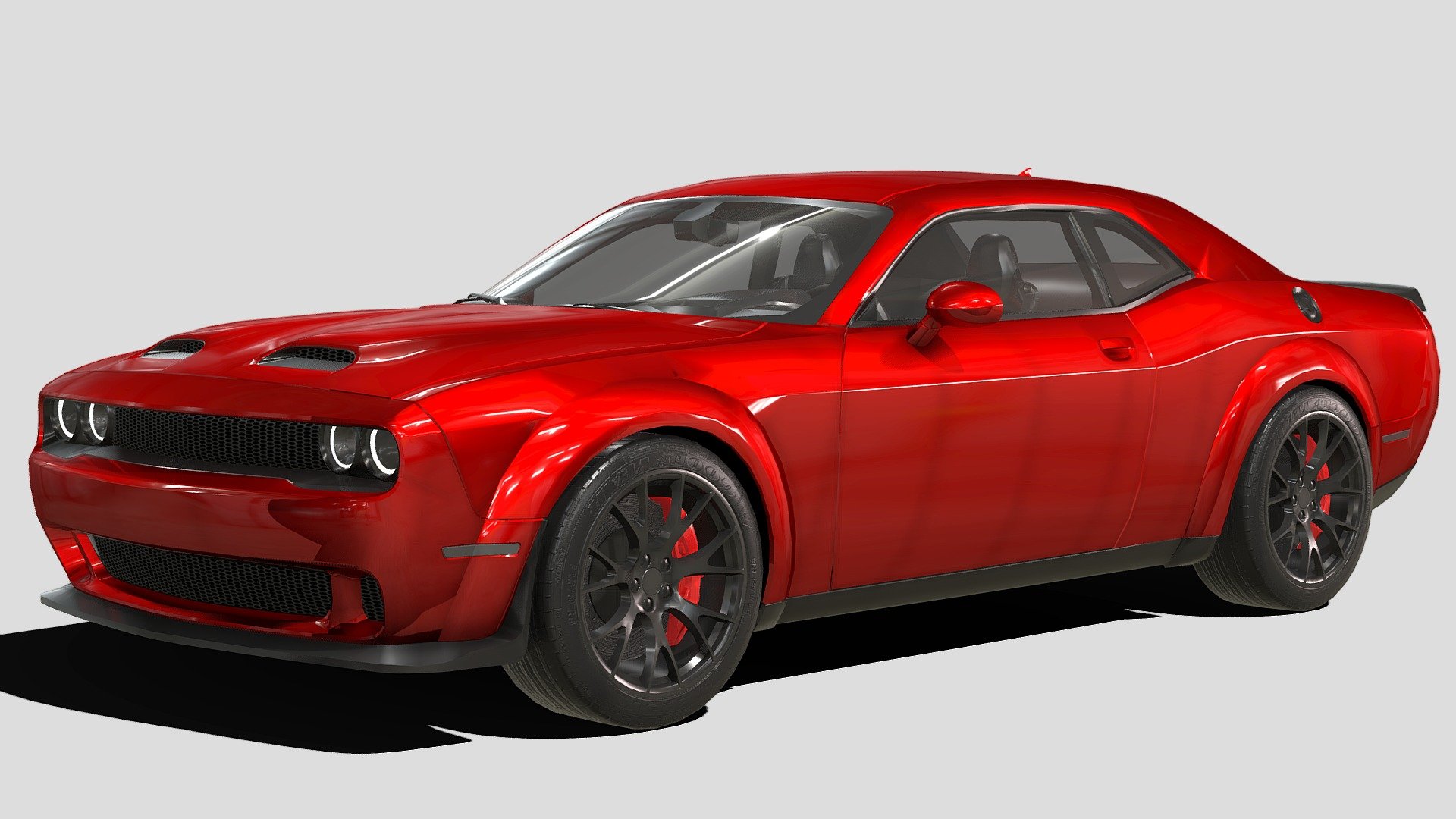 Dodge Challenger SRT Hellcat Widebody 2022 - Buy Royalty Free 3D model by Phazan Product (@Phazan) 3d model