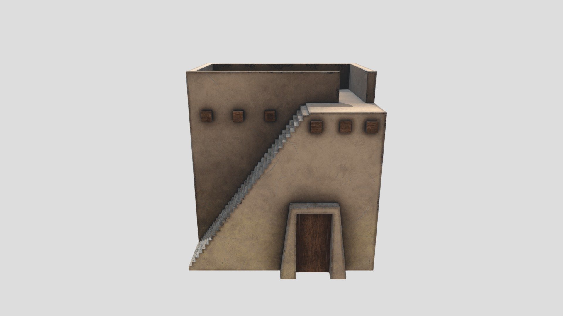 DESERT HOUSE_ - 3D model by jawadhashmii 3d model