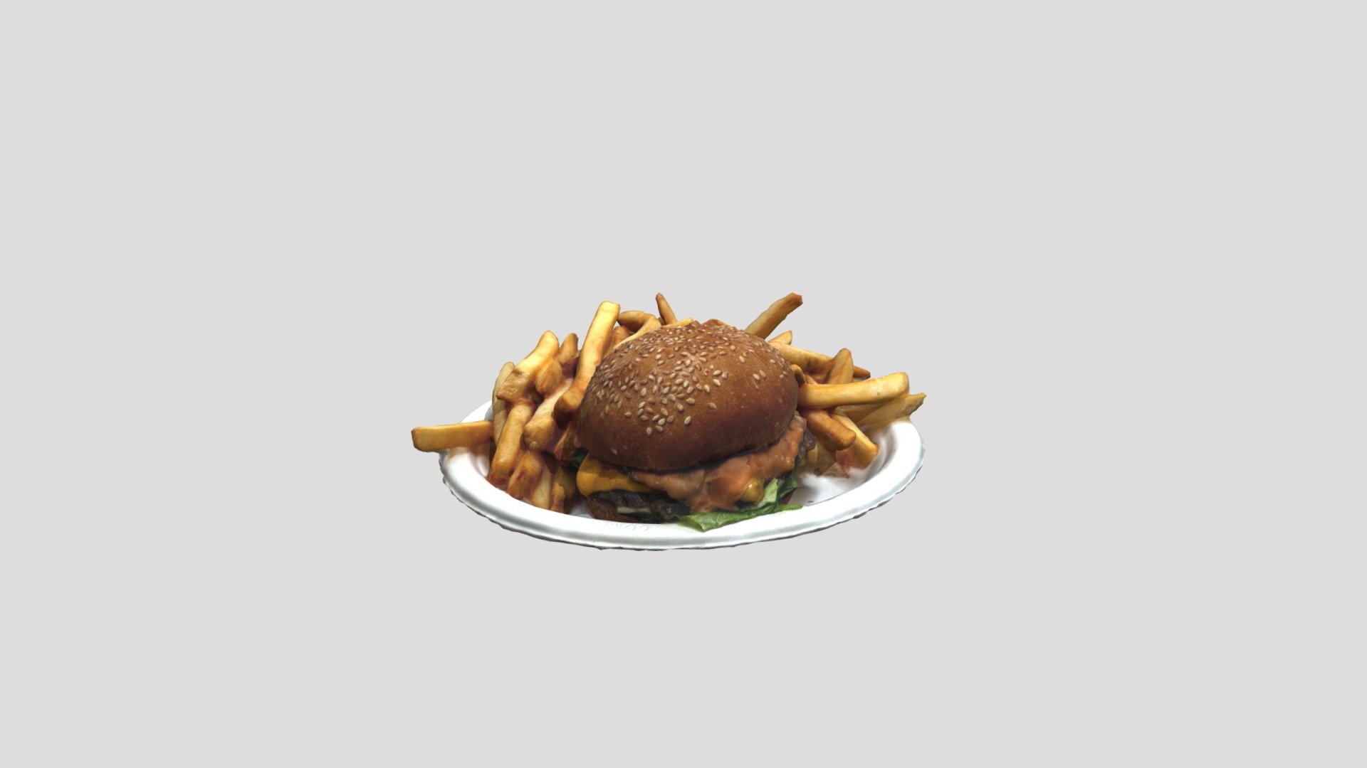American Cheese, House Sauce, Lettuce, Tomato, Grilled Cheese 3d model