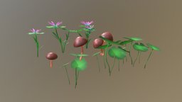 Stylised Plants planet, plants, low-poly, blade