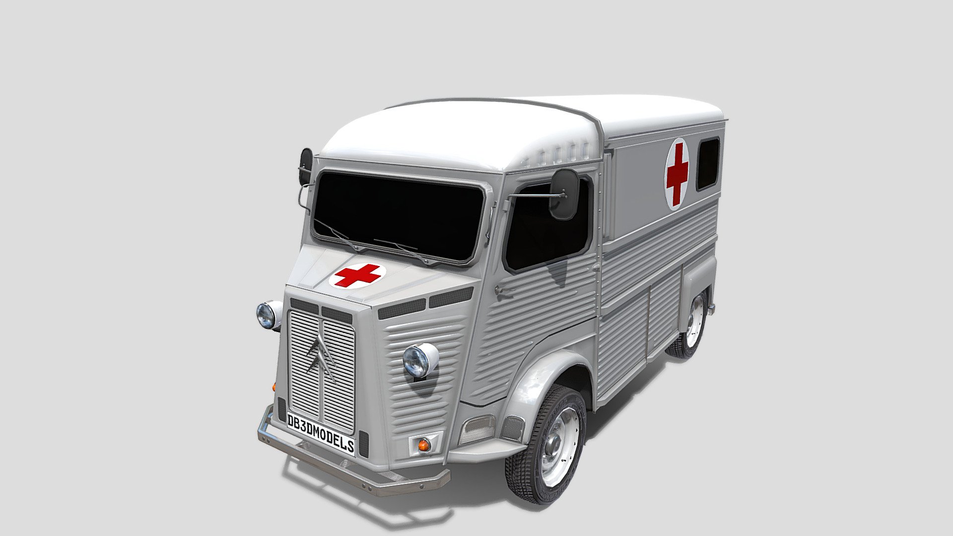 Highly detailed Citroen HY 3D model rendered with Cycles in Blender, as per seen on attached images.

The model is very intricately built, with a simple underbody built as well. 

The 3d model is scaled to original size in Blender.

File formats:

-.blend, rendered with cycles, as seen in the images;

-.obj, with materials applied;

-.dae, with materials applied;

-.fbx, with materials applied;

-.stl;

Files come named appropriately and split by file format.

3D Software:

The 3D model was originally created in Blender 3.1 and rendered with Cycles.

Materials and textures:

The models have materials applied in all formats, and are ready to import and render, note that some minimal adjustments might be needed to look best in the renderer of choice.

The models come with png textures.

Preview scenes:

The preview images are rendered in Blender using its built-in render engine &lsquo;Cycles' 3d model