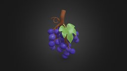 Stylized Grapes food, fruit, wine, nature, grapes, healthy