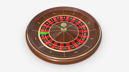 Casino roulette wheel 01 wheel, red, fortune, table, casino, vegas, gambling, win, leisure, roulette, gamble, chance, success, bet, betting, game, 3d, pbr, black, gold