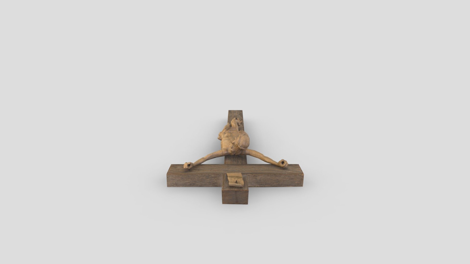 Old wooden crucifix - Old wooden Crucifix - 3D model by DarkSyndicate 3d model