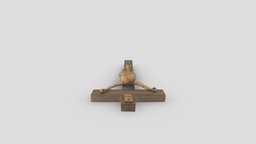 Old wooden Crucifix crucifix, substancepainter, substance