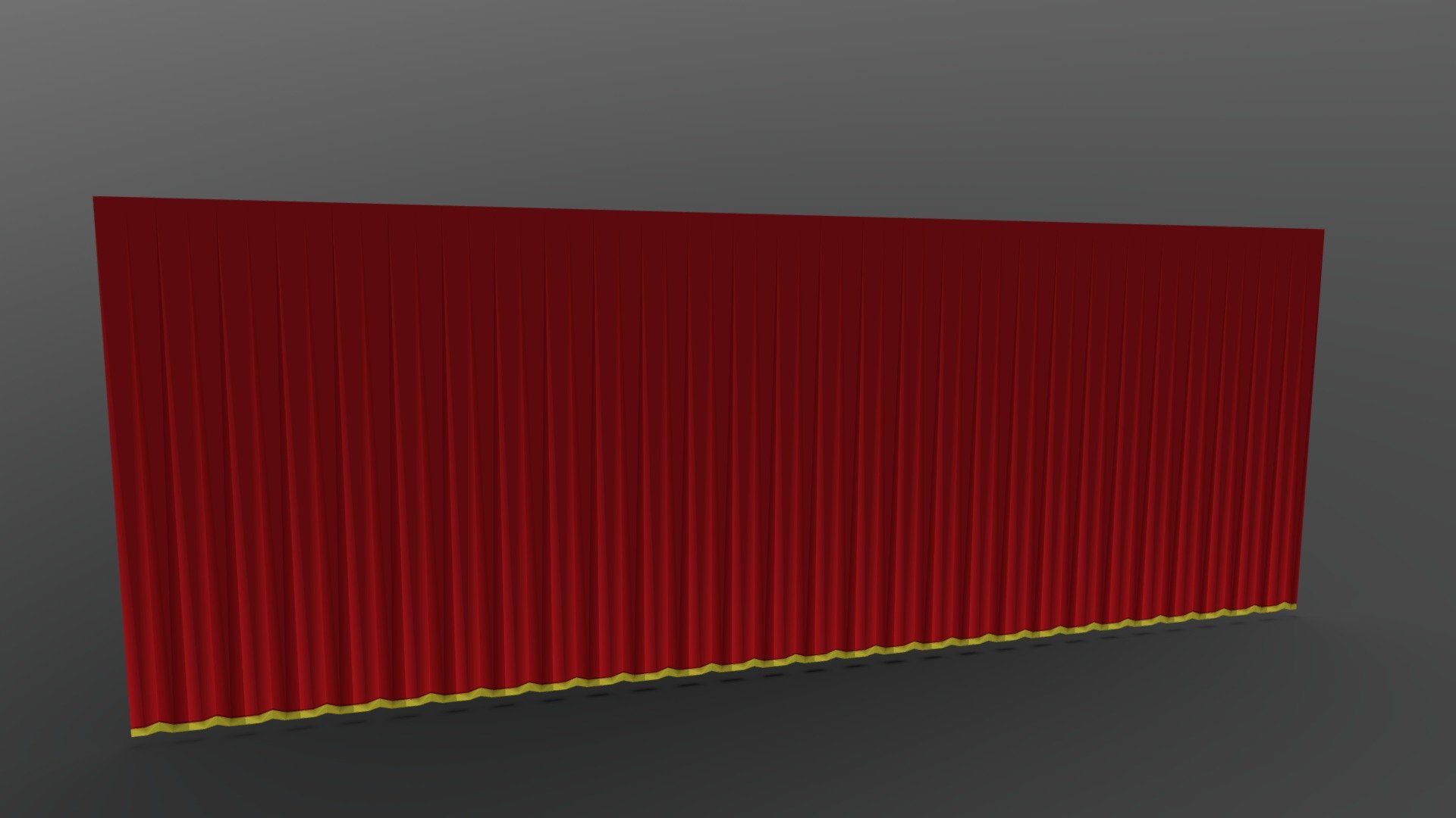 A curtain prop that can be used to hide the stage if users want 3d model