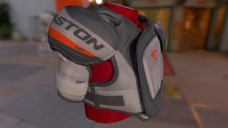 Hockey Chest Protector hockey, chest, protective, 3d-model, artec-studio, artec-eva, textured, gear