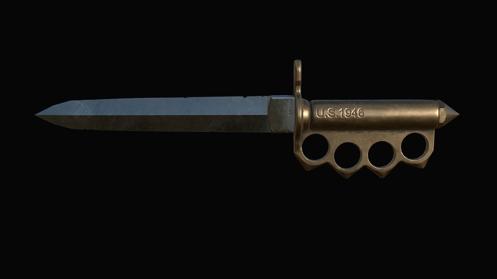 Currrently I am working on an environment inspired by the Wolfenstein Universe. This is one of my props for the scene&hellip; - Trench Knife inspired by Wolfenstein - 3D model by Dennis Bienert (@flatpanic) 3d model