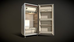 Old Fridge room, vintage, retro, dirty, props, old, kitchen, ussr, refrigerator, fridge, freeze, kitchen-interior, ussr-architecture, low-poly, lowpoly, gameasset, gameready