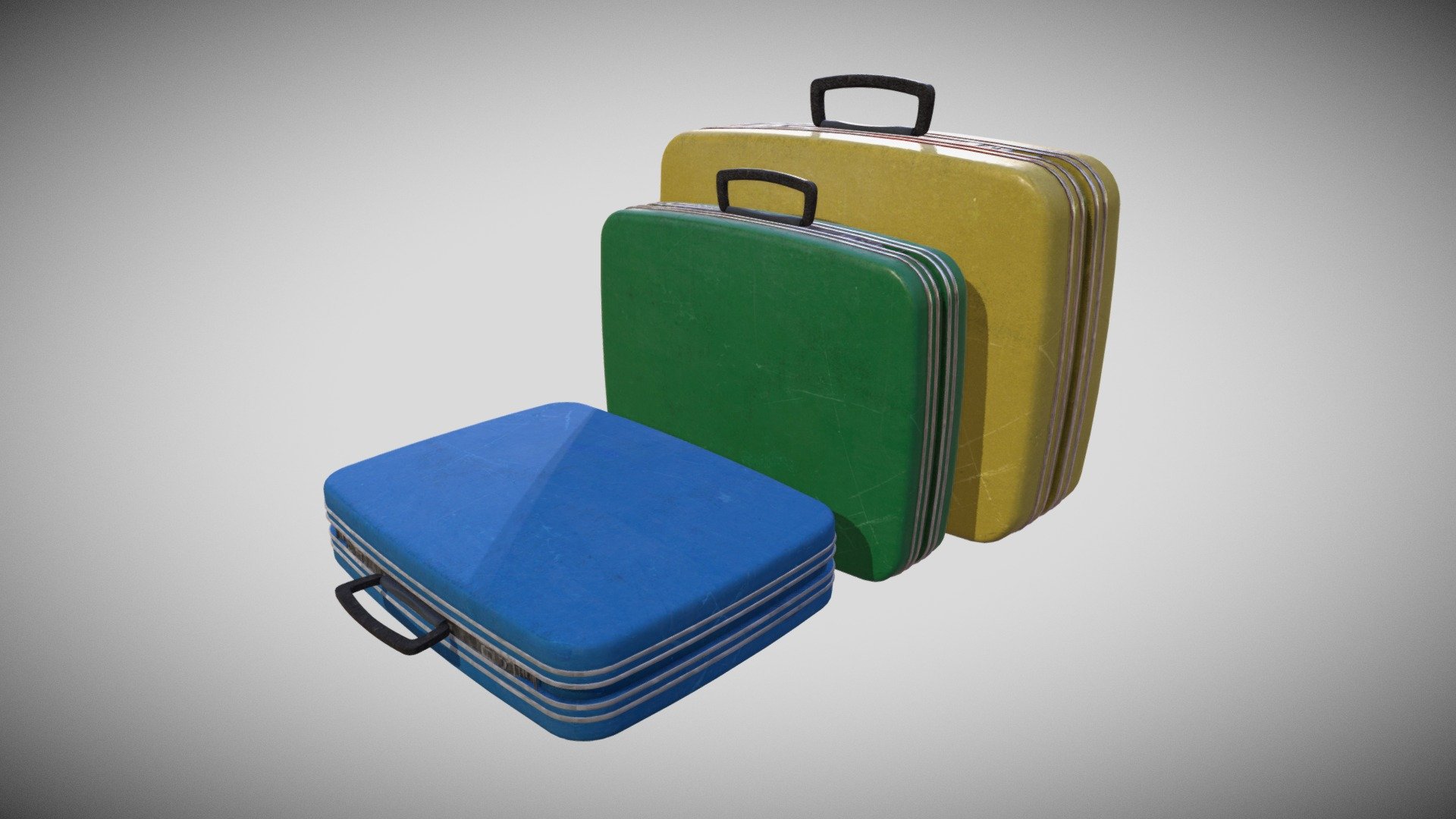 Set Samsonite Bag - Buy Royalty Free 3D model by Francesco Coldesina (@topfrank2013) 3d model