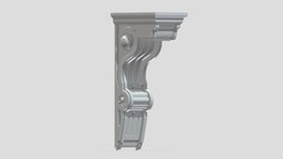 Scroll Corbel 13 stl, room, printing, set, element, luxury, console, architectural, detail, column, module, pack, ornament, molding, cornice, carving, classic, decorative, bracket, capital, decor, print, printable, baroque, classical, kitbash, pearlworks, architecture, 3d, house, decoration, interior, wall, pearlwork