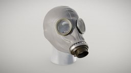 Soviet Gas Mask advanced, gas, gasmask, soviet, chemical, head, scanned, rubber, ussr, latex, photometry, pbr-texturing, gp-5, pbr-materials, military, gear, inciprocal