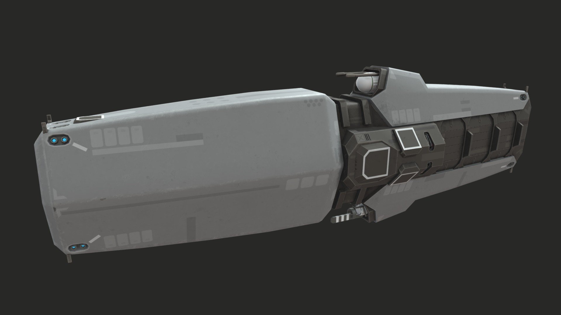 Nebulous Project - Lemon class Heavy Cruiser - 3D model by Gwyvern 3d model
