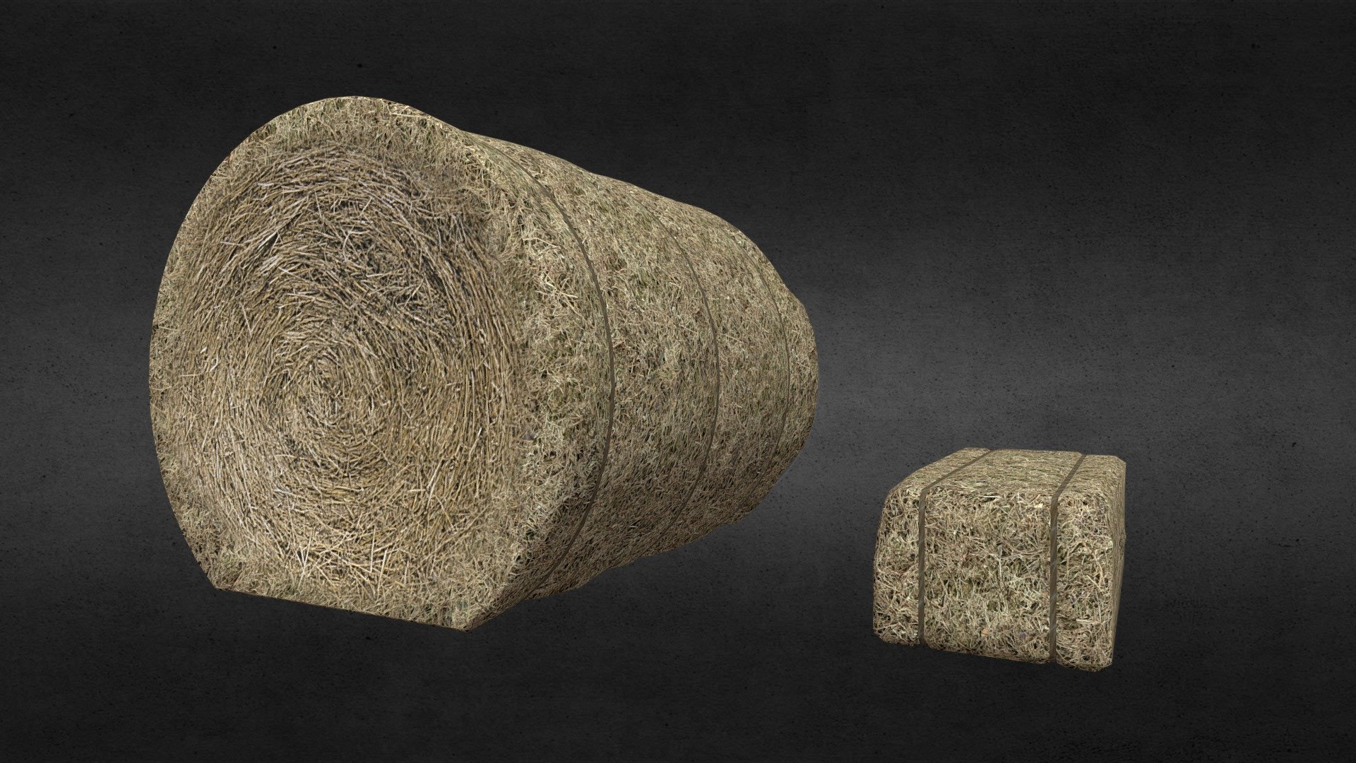 A low-poly set of hay bales that I created for an upcoming project, Shinrin-Yoku. Both objects use the same 2048 texture to help with batching in your game engine. Feel free to use these models in anyway you wish, just don't claim ownership.

Credit is not required, but is appreciated.

Follow me on Facebook, Instagram, or SketchFab to support me and keep up with future game releases 3d model