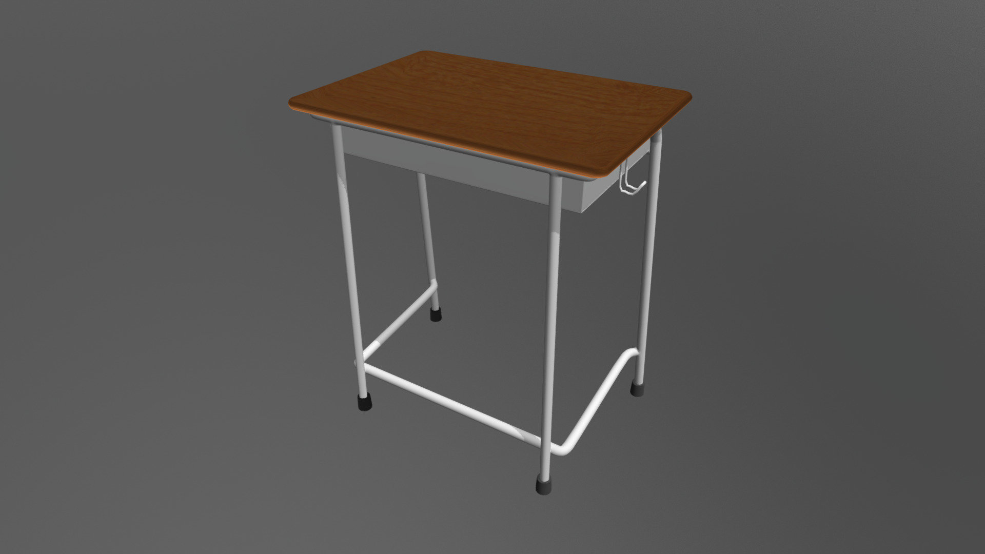 This is a Student desk in japanese school.
I used a boolean to weld the desk legs 3d model