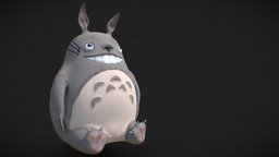 Totoro bear, cat, teddy, toy, personaje, my, totoro, neighbor, character, cartoon, game, 3d, model, sketchfab, download