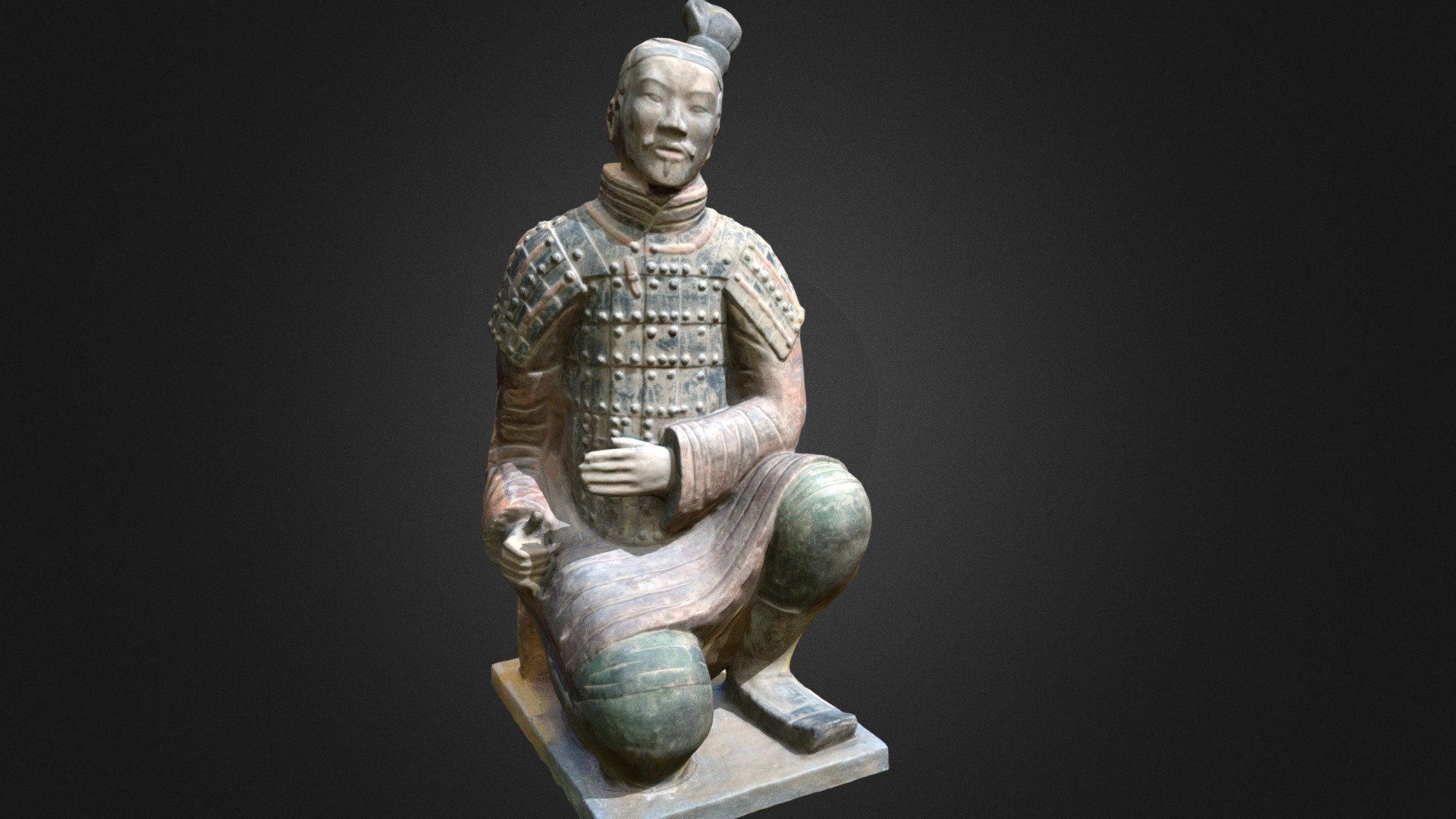 Arquero del ejercito de terracota del primer emperador de China de la Dinastía Qin - Arquero arrodillado - 3D model by DavidMarcos 3d model