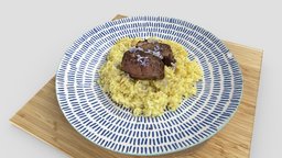 Saffron Risotto With Duck Breast food, flower, duck, rice, saffron, rosemary, foodscan, saffron_rice, italianfood, zoltanfood, realfood, risotto