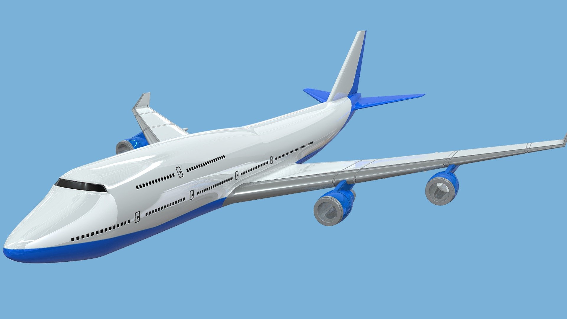 Jumbo Jet 3d Model. Created with Blender. Attached, is a zip file, with the Blender file and textures.

Contents:


Blender File
Bump Map
Color Map
 - Jumbo Jet - Buy Royalty Free 3D model by Ryan King Art (@ryankingart) 3d model