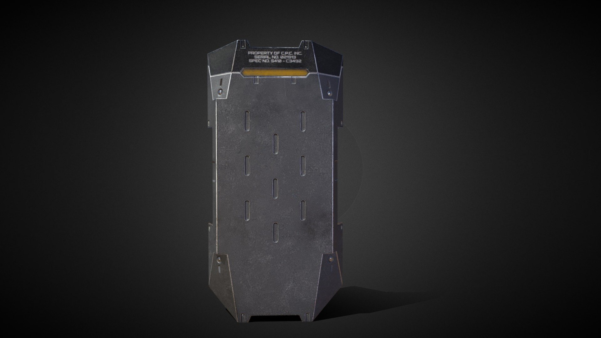 Lowpoly ballistic shield. 1k texture. Inspired by metal gear shield 3d model