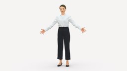 001292 woman in white tshirt blue pants hands style, white, tshirt, people, clothes, pants, dress, miniatures, realistic, woman, character, 3dprint, girl, model, blue