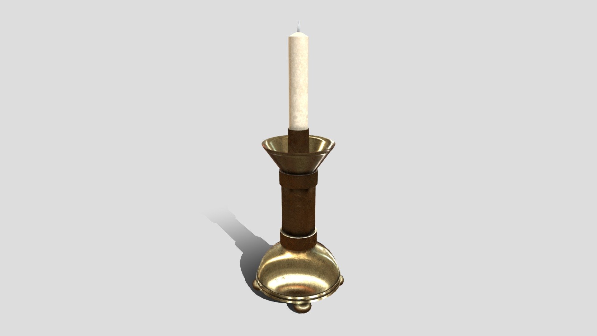 Low-Poly, Game-ready, hand-painted, PBR - Medieval Altar Candlestick

Based on 11/ 12th century English Altar Sticks.

Candle object and candlestick are separate objects so you can use one with or without the other if desired.

Textures 2048 x 2048, OpenGL, Dilation + Background, 8-Pixel Padding

Ideally suited for Medieval/ Fantasty/ Church/ Religious environments 3d model