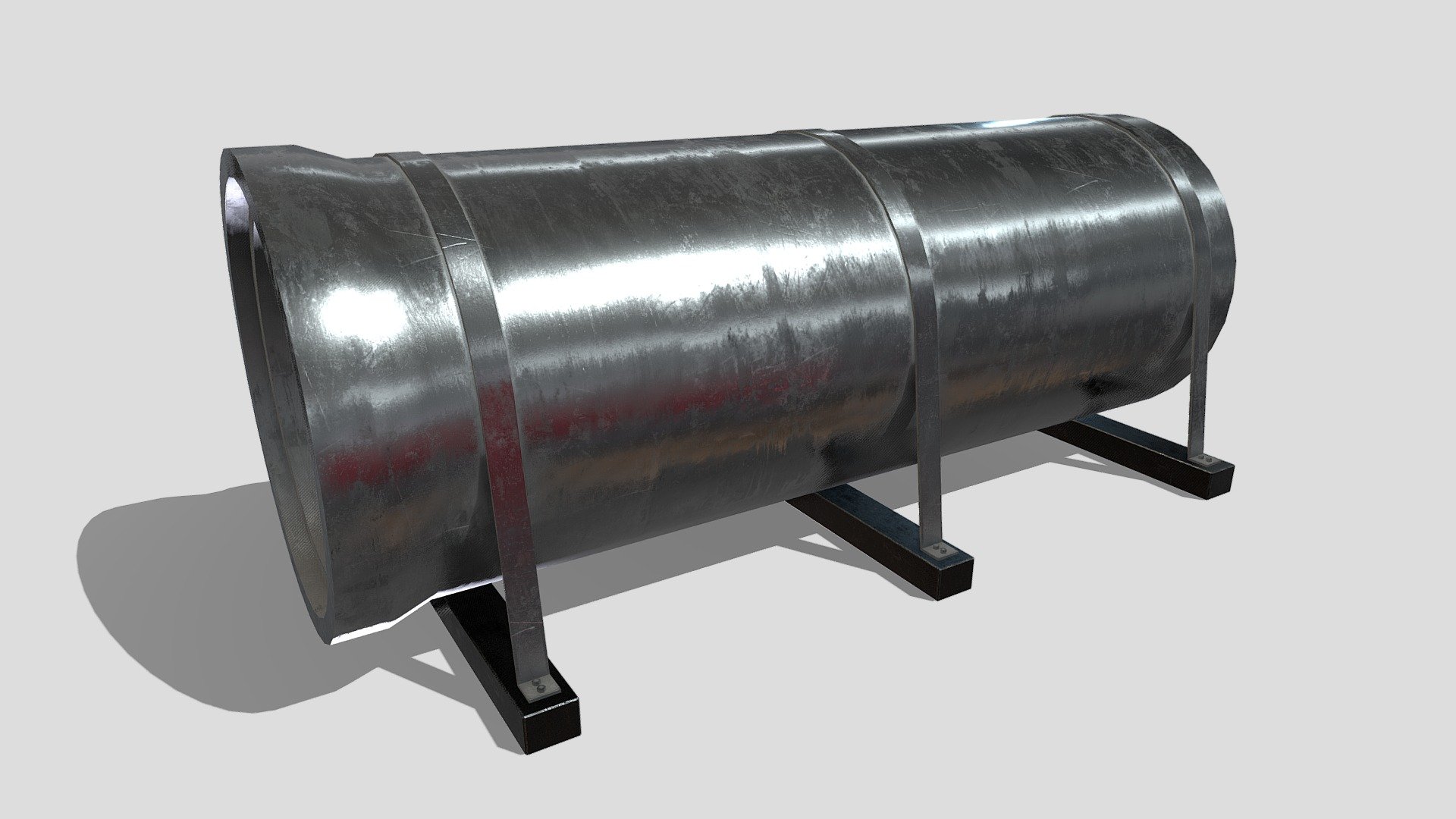 Low Poly model of a modular Steel pipe - Steel Pipe - Buy Royalty Free 3D model by studio lab (@leonlabyk) 3d model