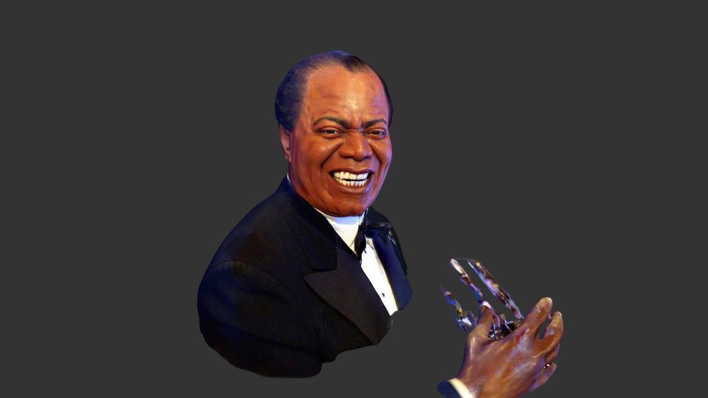 3D scan of the wax figure at Madame Tussaud's in Las Vegas - Louis Armstrong - 3D model by tipatat 3d model