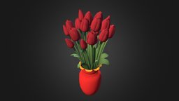 Tulips plants, b3d, decor, tulips, architecture, blender