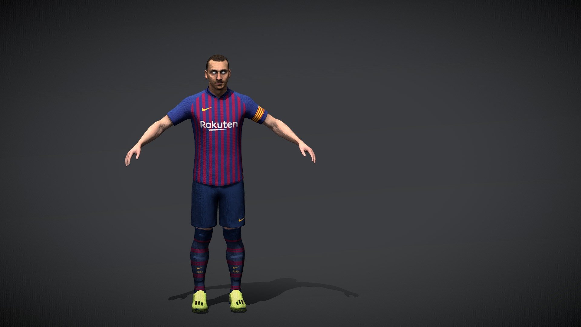 Zlatan Ibrahimovic from fifa 19 - [WIP] FIFA 19 model - 3D model by kraitzk 3d model
