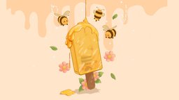 Honey Icecream bee, icecream, honey