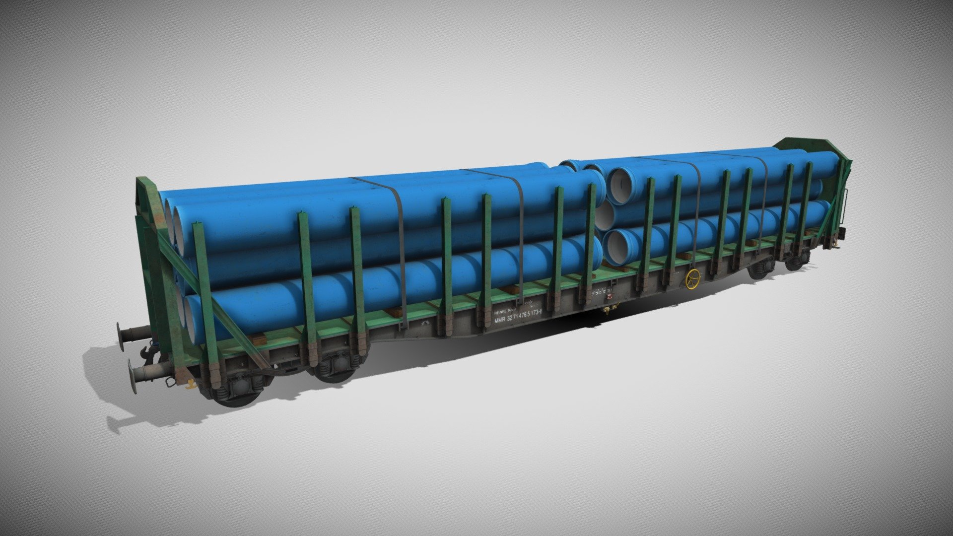 Mm5 Roos Freight wagon with Blue Pipes

Highly detailed modeled freight car with 4k textures painted using PBR materials.

They use textures between 4096x4096 and 1024x1024 pixel and non overlapping unwrap.


File formats:


.obj + .mtl

.fbx

Textures included:


10 Albedo map - Mm5 Roos Freight wagon with Blue Pipes - Buy Royalty Free 3D model by scailman 3d model