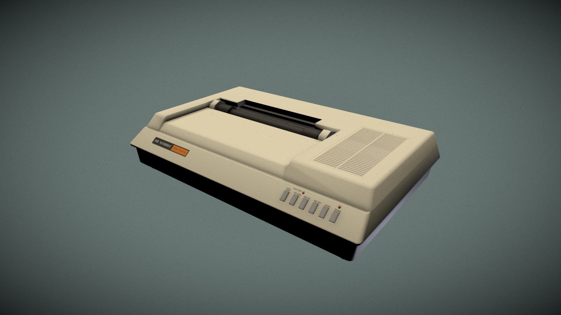 Inspired from an early matrix printer by Heathkit. Low poly model I made to use in games. Only 592 triangles - Retro Matrix Printer - 3D model by swedishboy 3d model