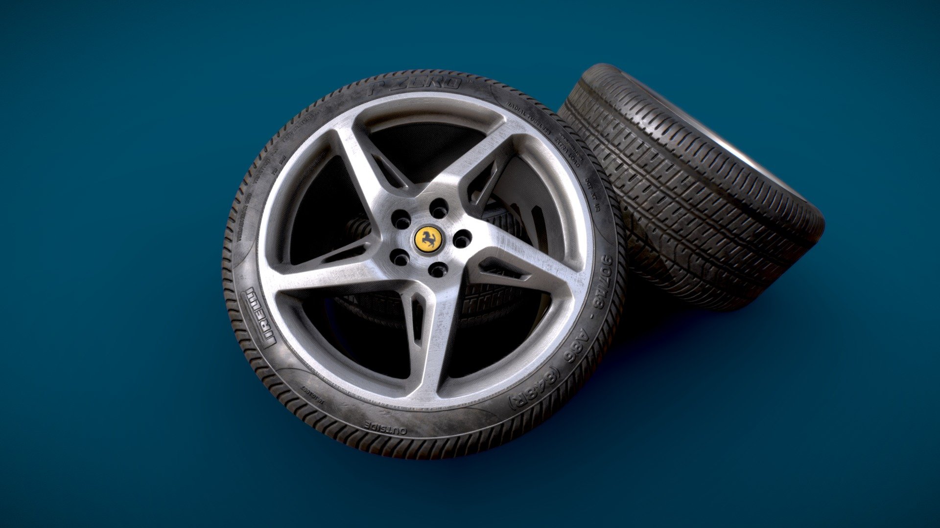 TYRE AND ALLOY - Buy Royalty Free 3D model by ABHI (@abhireddy098) 3d model