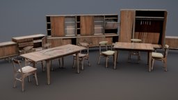 Soviet Furniture Collection Vol.1 Damaged room, wooden, set, soviet, vintage, retro, unreal, collection, furniture, dirty, 80s, russia, postapocalyptic, damaged, drawer, wardrobe, realistic, modernism, ussr, 60s, 70s, chernobyl, game-ready, realism, brutalism, ue4, living-room, postapo, communism, urbex, furniture-set, unity, chair, house, home, interior, horror, abadoned, unityhdrp, "ue5", "soviet-design", "furniture-collection"