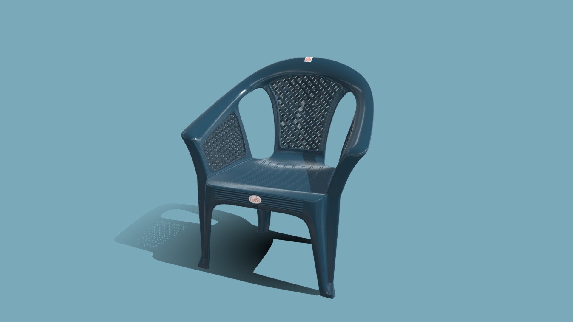 Petals Plastic Chair - 3D model by karthik_1626 (@pare.karthik) 3d model