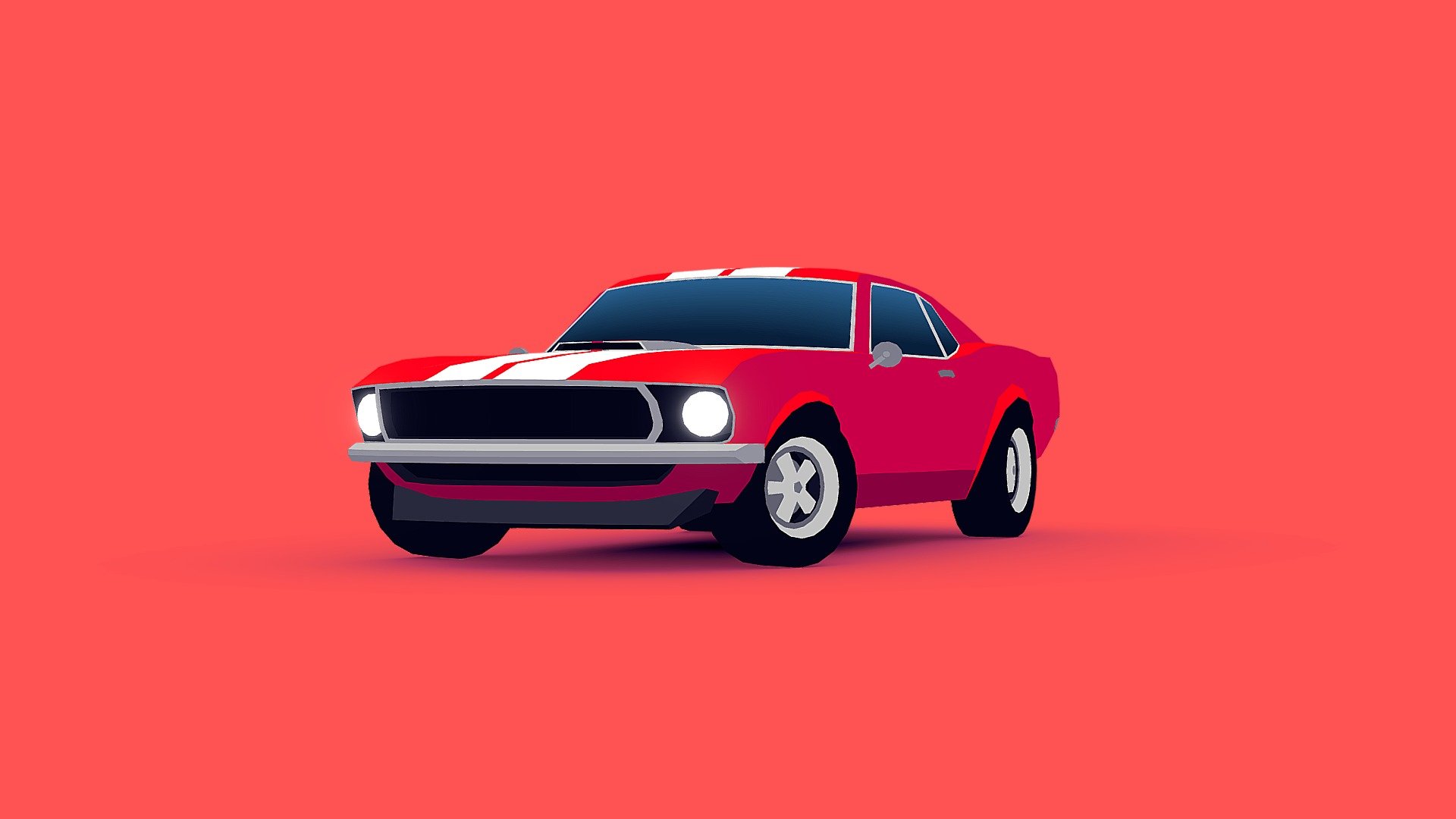 I was watching some 3D models on Sketchfab, then I found this cool model made by biegnoncy and I just wanted to create one by myself. This is the result. I hope you like it! - Prometheus (Muscle Car '69) - 3D model by Mena (@MenaStudios) 3d model
