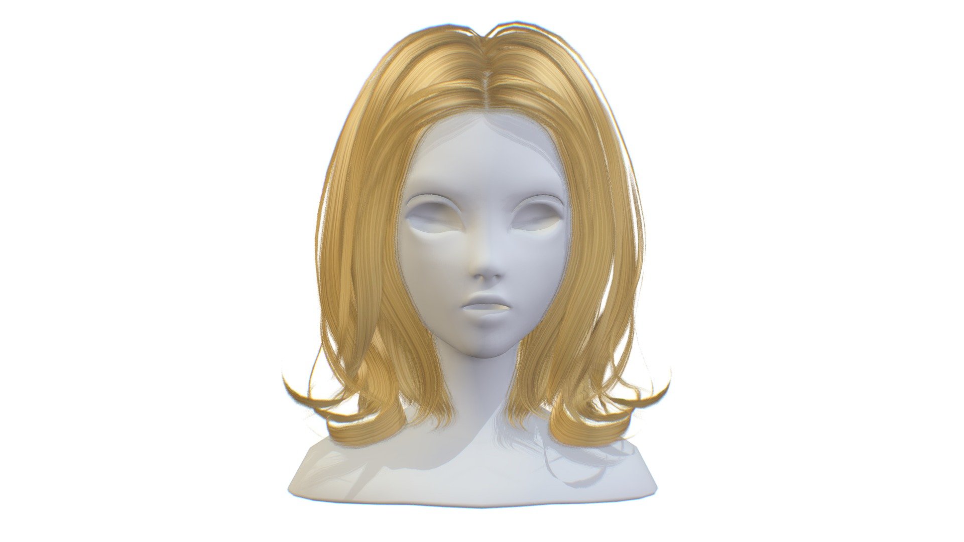 cartoon lush female haircut of medium length - cartoon lush female 4 haircut of medium - Buy Royalty Free 3D model by Oleg Shuldiakov (@olegshuldiakov) 3d model