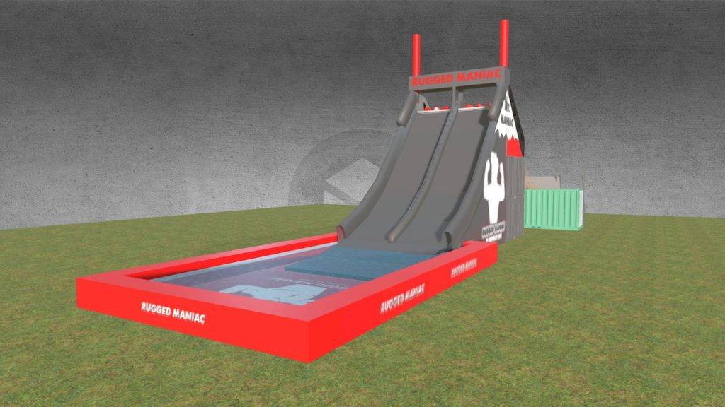 The Mount Maniac water slide just got a serious upgrade! The Accelerator you know and love just grew to almost double its old size and is now inflatable!  Get ready for a serious splashdown! - Accelerator 3.0 - 3D model by Rugged Maniac (@engronne) 3d model