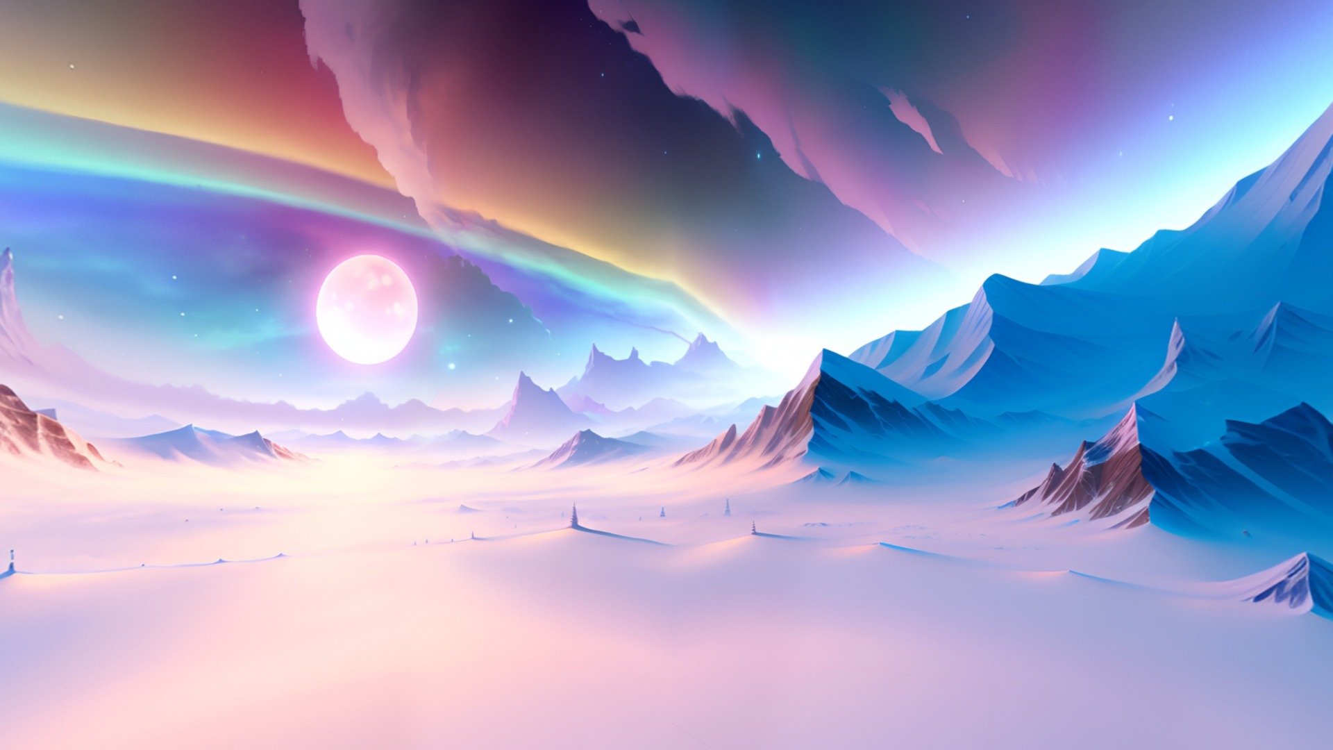 Beautiful stylized dreamy skybox. Perfect for beautiful, stylized environments and your rendering scene.

The package contains one panorama texture and one cubemap texture (png)

panorama texture: 6144 x 3072

cubemap texture: 6144 x 4608

The sizes can be changed in your graphics program as desired

( textures are under Other available downloads)

used: AI, Photoshop

*-------------Terms of Use--------------

Commercial use of the assets provided is permitted but cannot be included in an asset pack or sold at any sort of asset/resource marketplace or be shared for free* - SkyBox Snowy Mountain - Buy Royalty Free 3D model by stylized skybox (@skybox_) 3d model