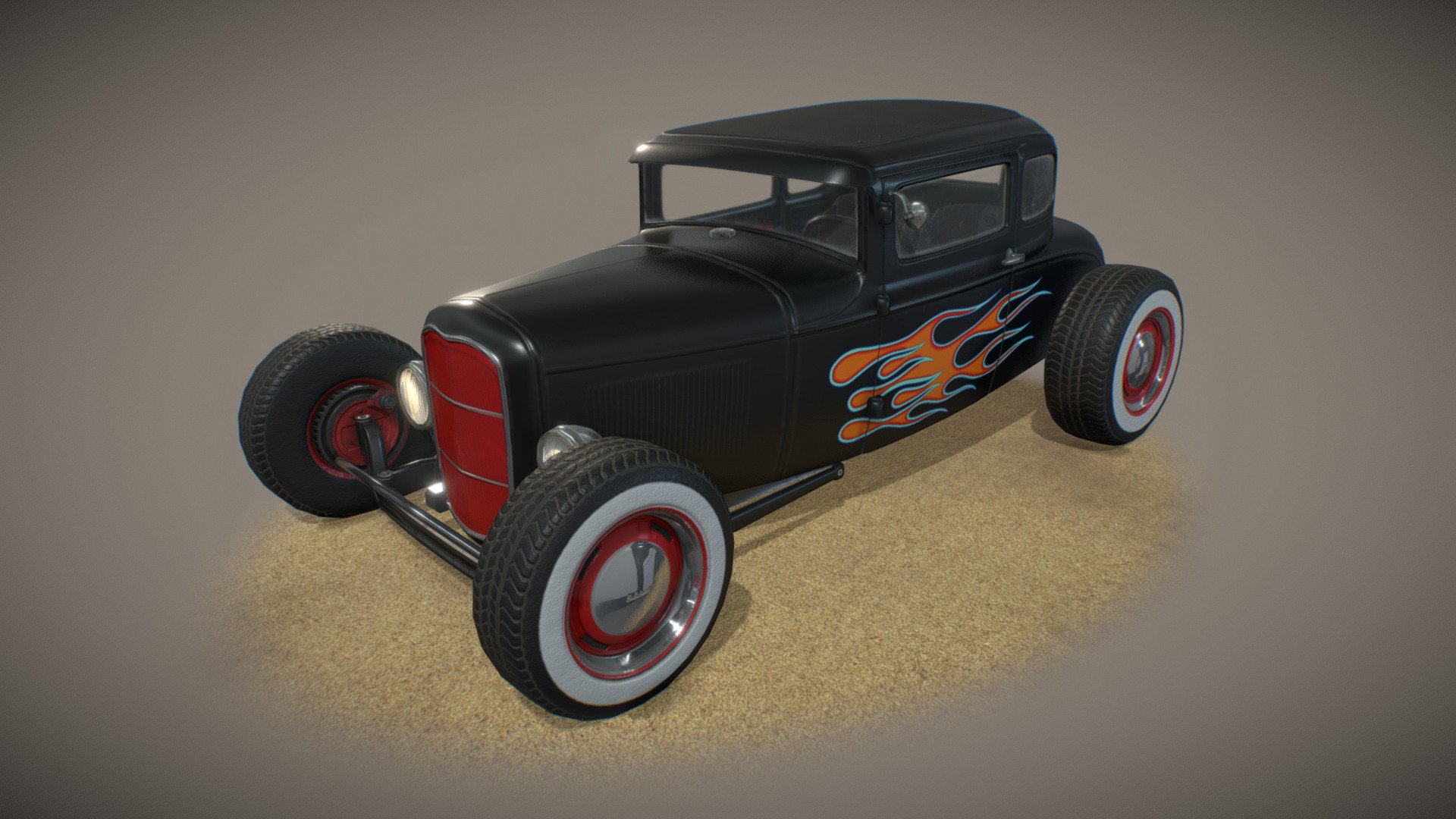 Ford 31 - Hotrod - mate custom paint - Ford 31 - Hotrod - Buy Royalty Free 3D model by Anderson Barges (@evilschool) 3d model