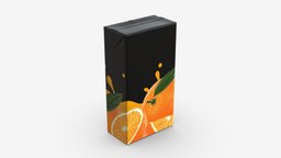 Juice cardboard box packaging 2000 ml drink, food, product, packaging, template, 2000, beverage, juice, package, ml, blank, pbr, design, 3ds, container