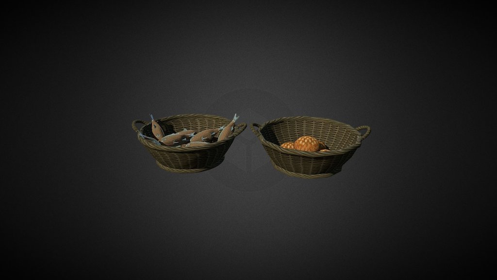 Panes y peces/Breads and fish - 3D model by VIRTUAL BIBLICAL MUSEUM (@nycspain) 3d model